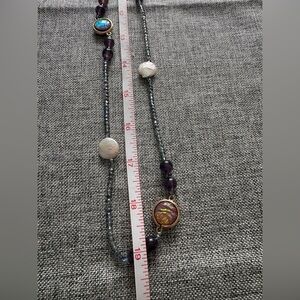 Elegant Purple and Gold Women's Necklace and Earrings Set MAKE ME AN OFFER!